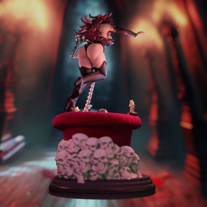 Vampire Queen - presupported - QB Works 3D print model_5