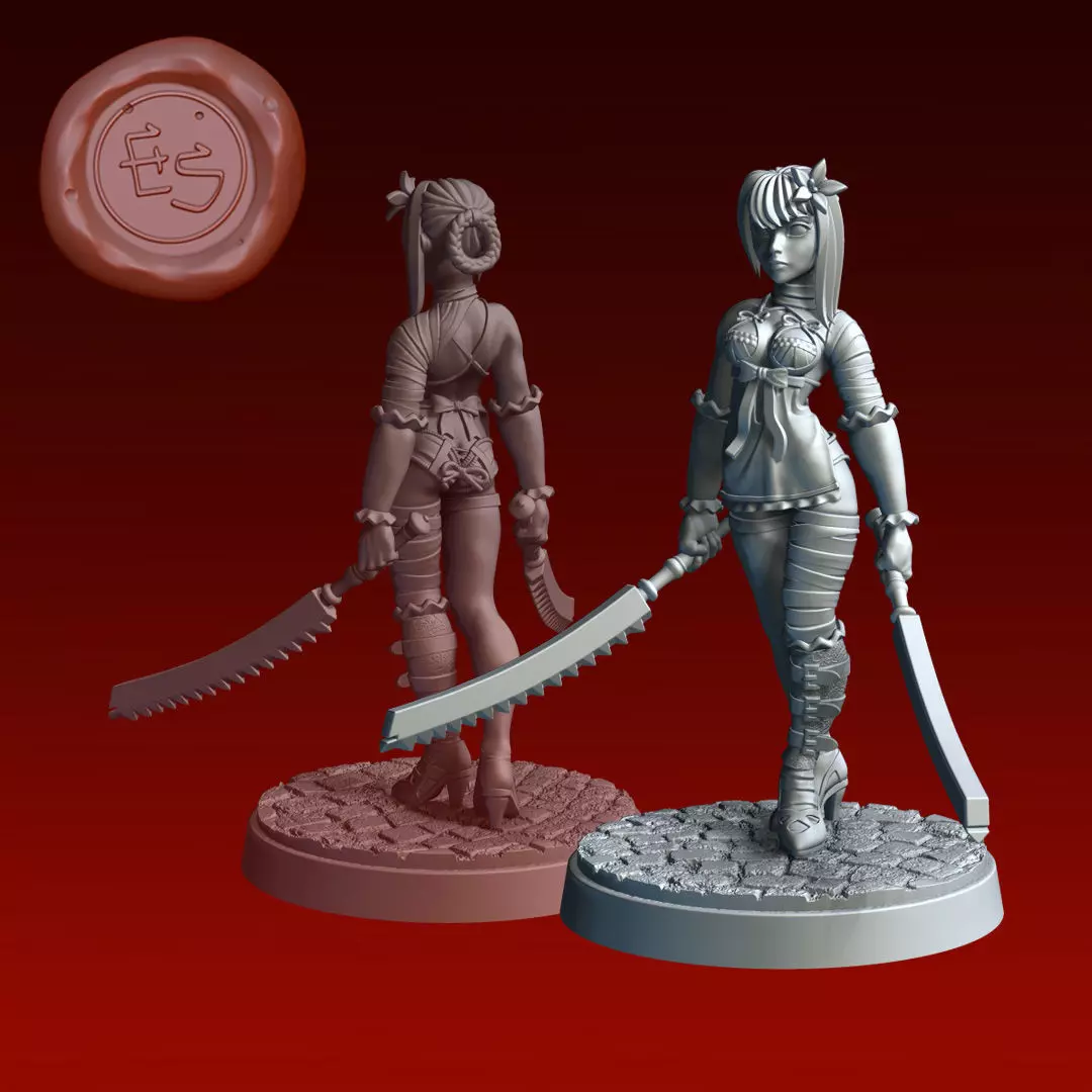 Kaine - Nier - 32mm Scale Miniature 3D print model_0