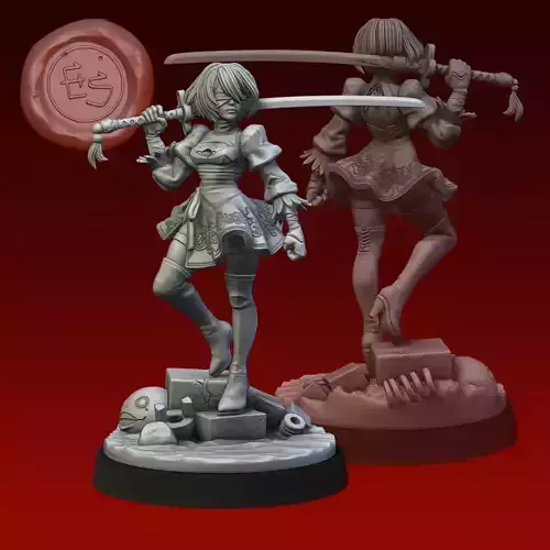 2B - Nier Automata - 32mm Miniature