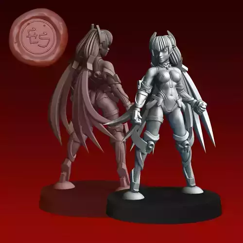 Angela Balzac - Expelled from Paradise - 32mm Miniature 3D print model