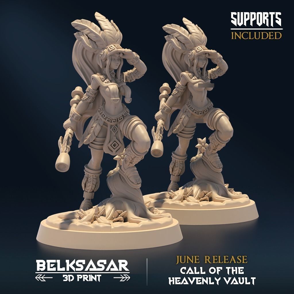 Starkeeper Stalker Nude and Normal Set x4 3D print model_2