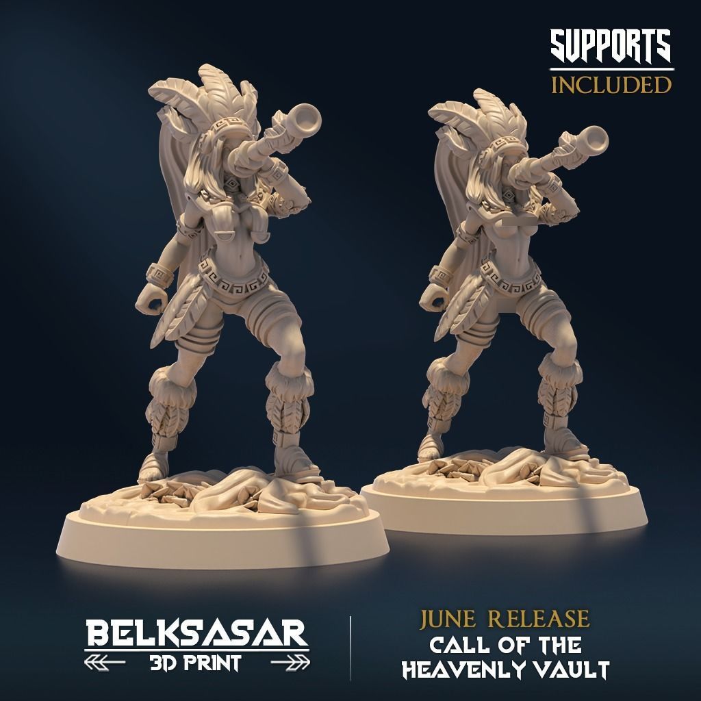 Starkeeper Stalker Nude and Normal Set x4 3D print model_1