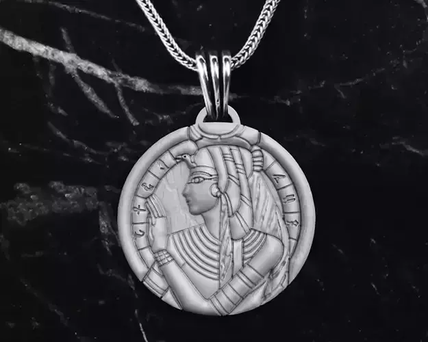 CLEOPATRA QUEEN ANCIENT EGYPT PENDANT M01 3D print model