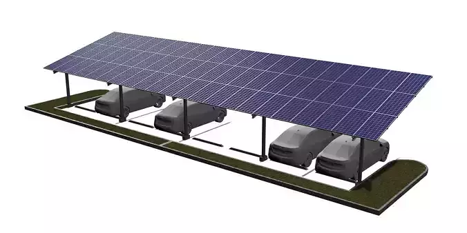 Solar carport 2301 3D model