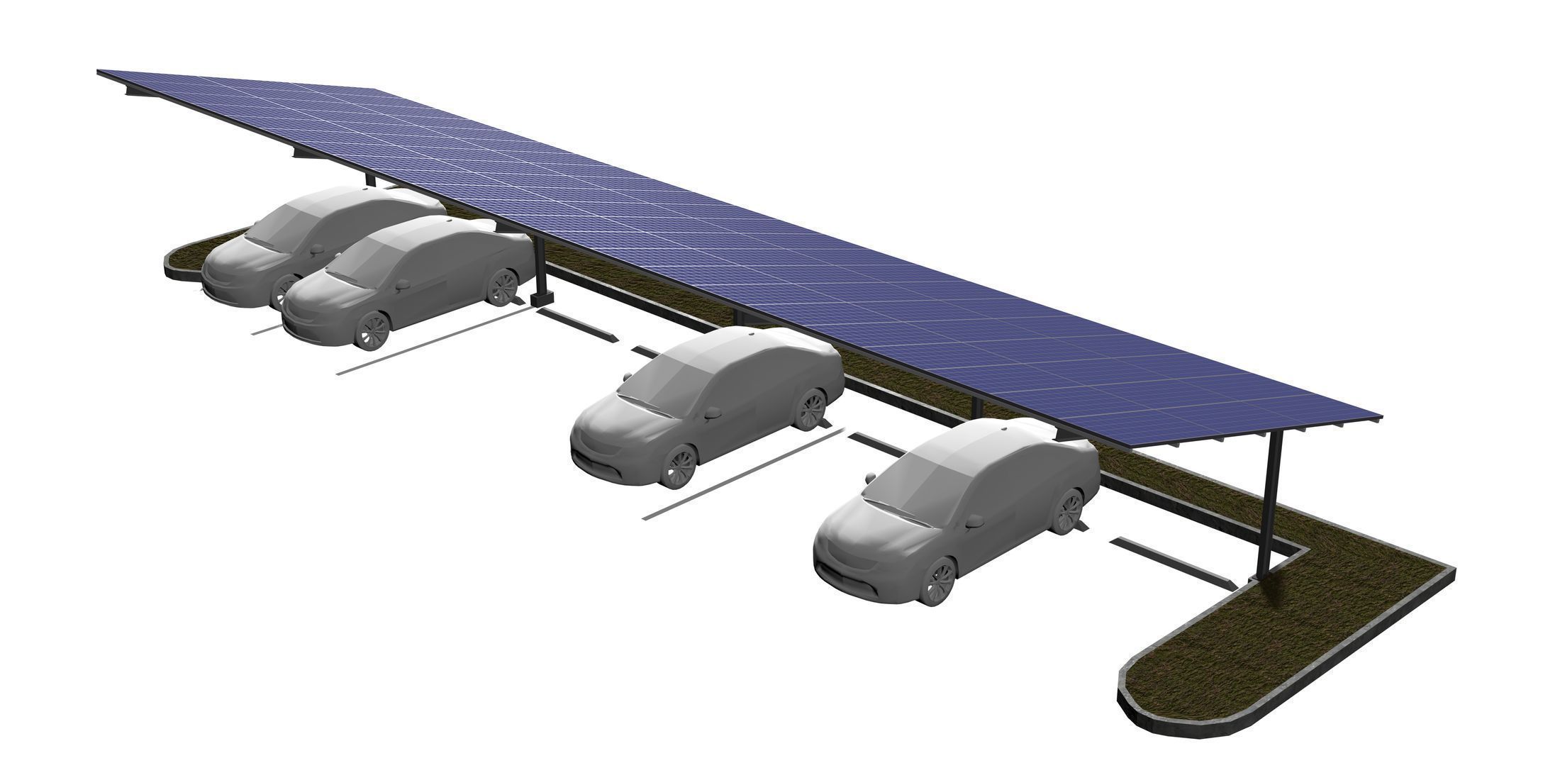 Solar carport 2301 3D model CGTrader