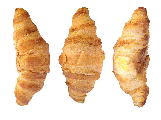 Mini butter croissants 3D model 7