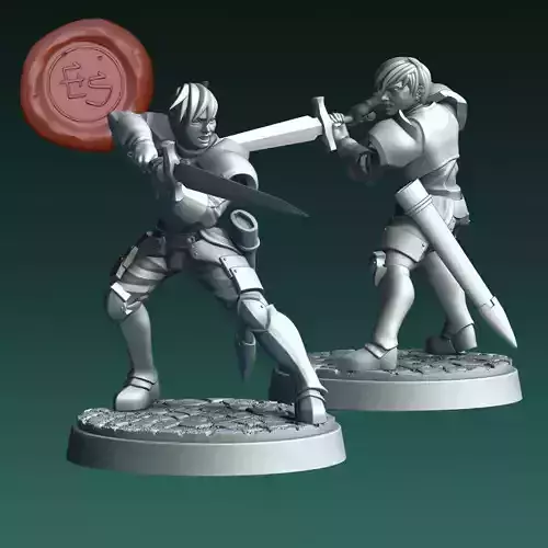 Parn Combat Pose - Record of Lodoss War - 32mm 75mm Miniature