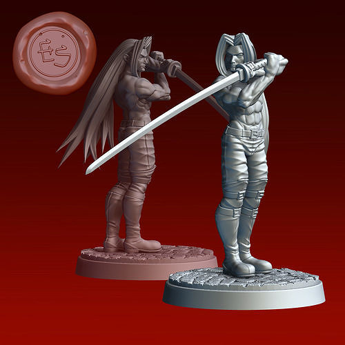 Sephiroth - Final Fantasy VII - 32mm Miniature Free 3D print model