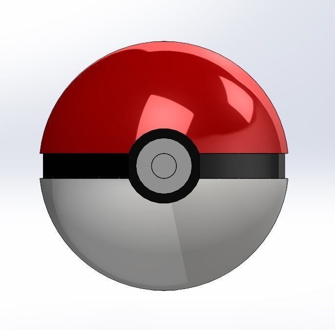 PokeBall 3D print model_2