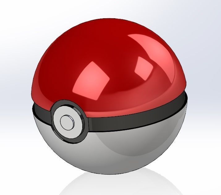 PokeBall 3D print model_1