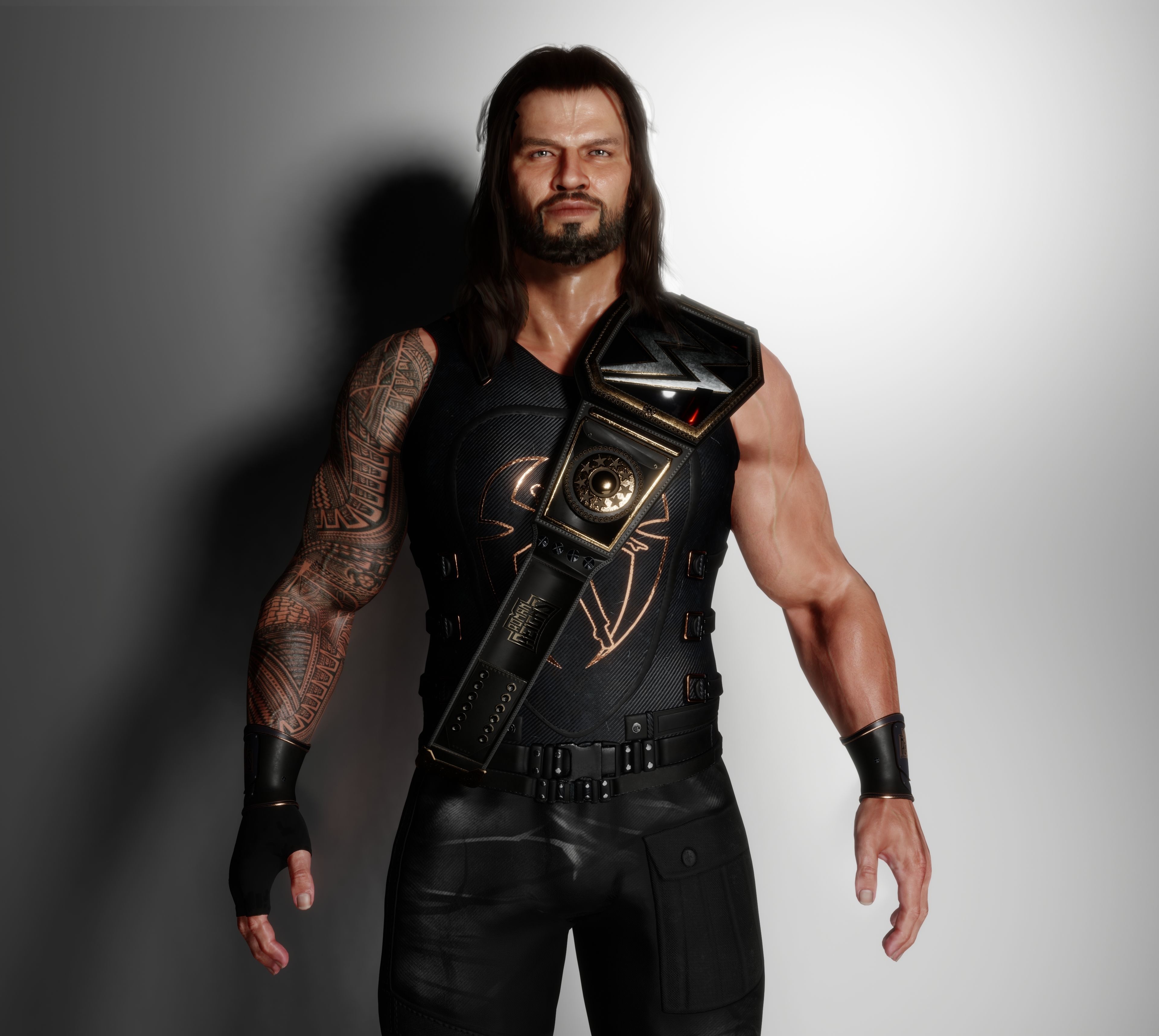 Roman Reigns WWE Low-poly 3D model_2