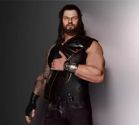 Roman Reigns WWE Low-poly 3D model