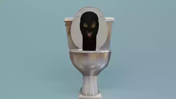 Skibidi toilet mask toilet man 3D model