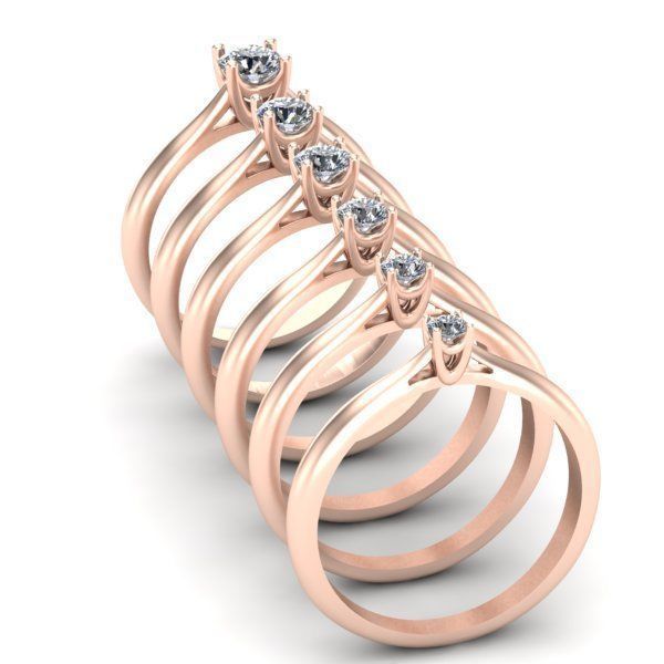 Engagement Ring  3D print model_3