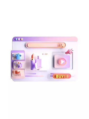 web shopping 3d model Free 3D model