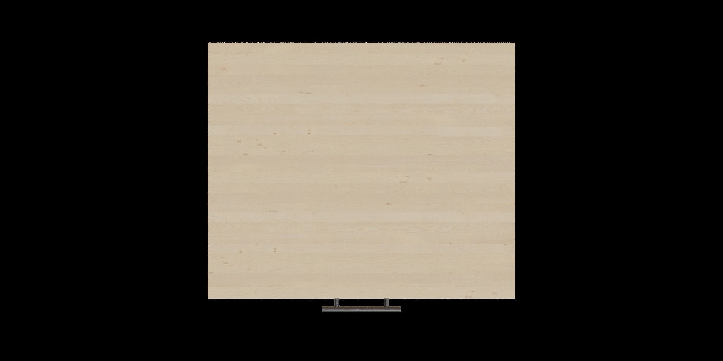 X Leg 1-Drawer Metal And Wood Side Table Low-poly 3D model_1