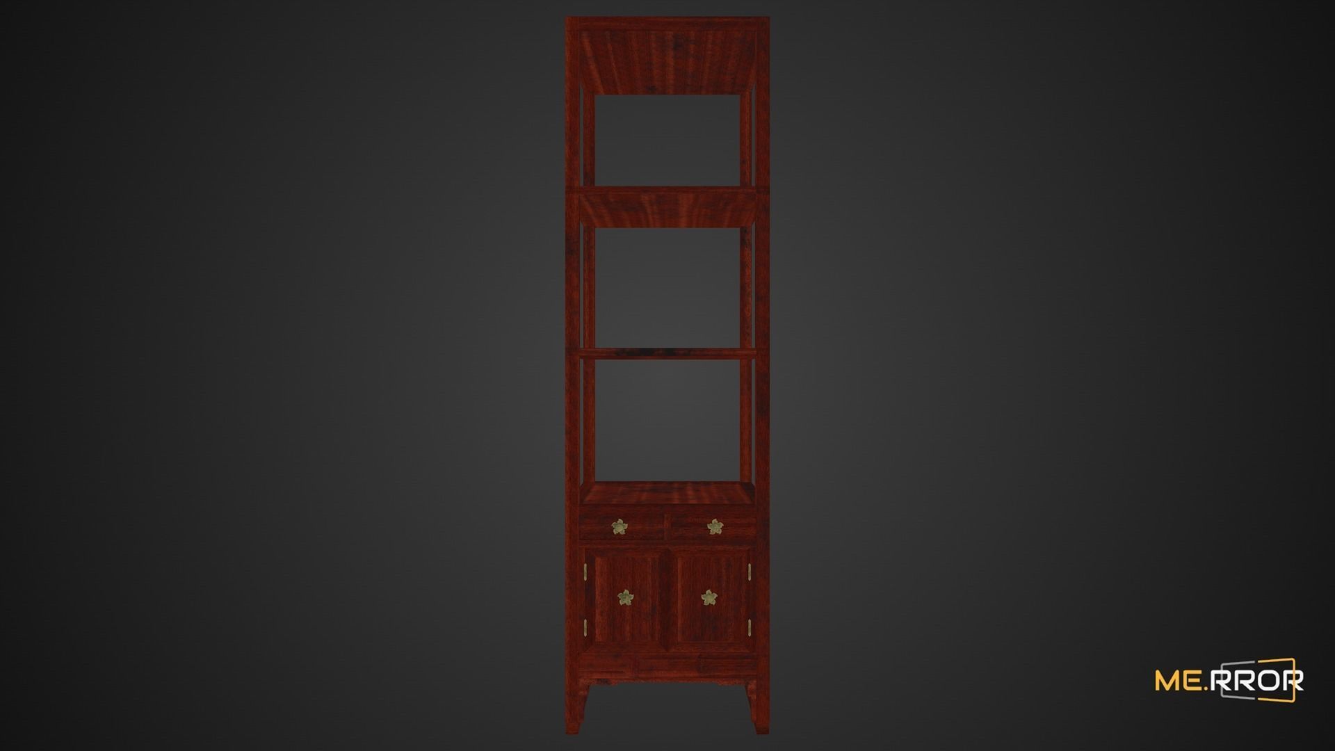 Game Ready Traditional 4th Floor Shelf Low-poly 3D model_1