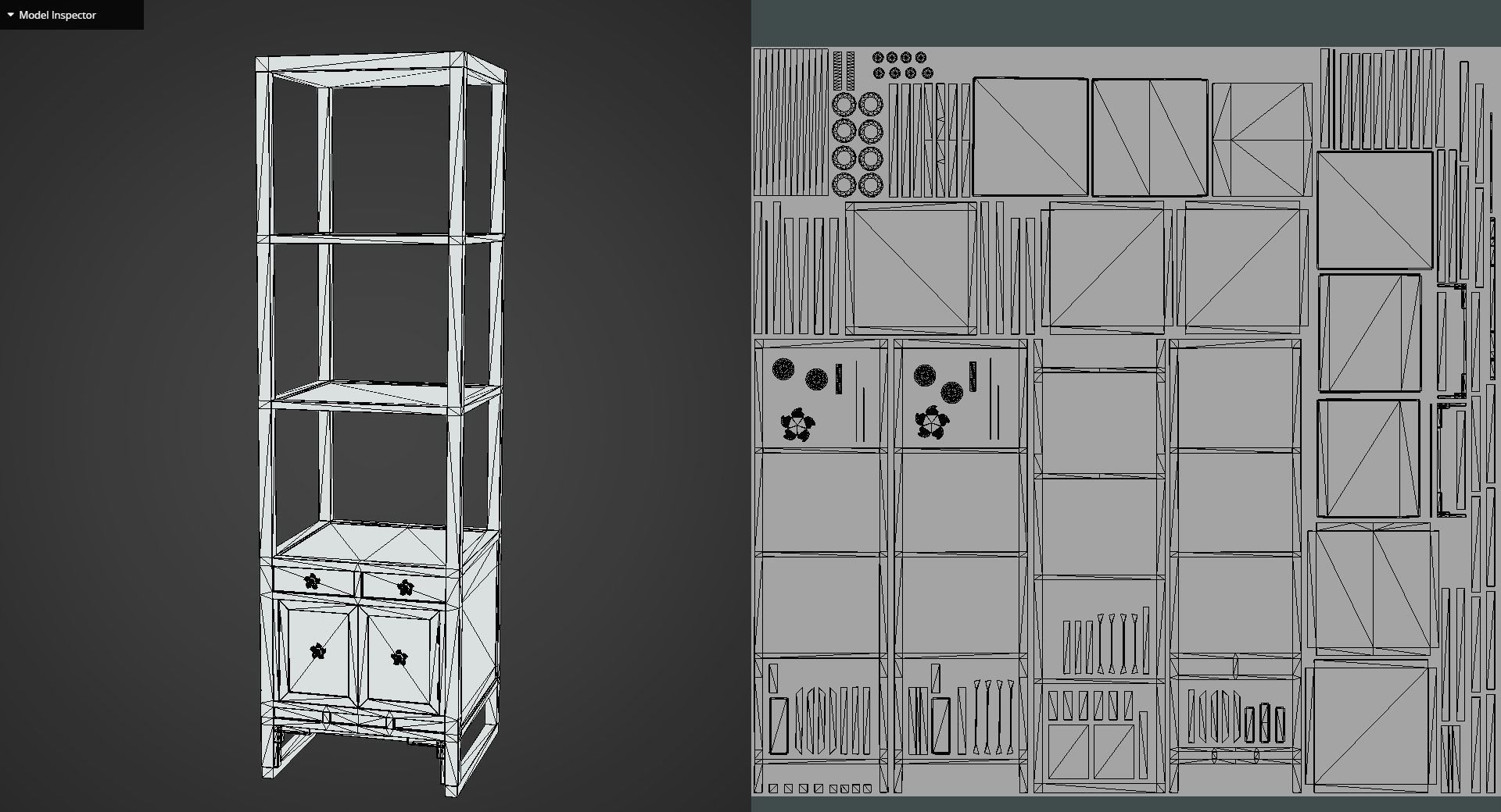 Game Ready Traditional 4th Floor Shelf Low-poly 3D model_12