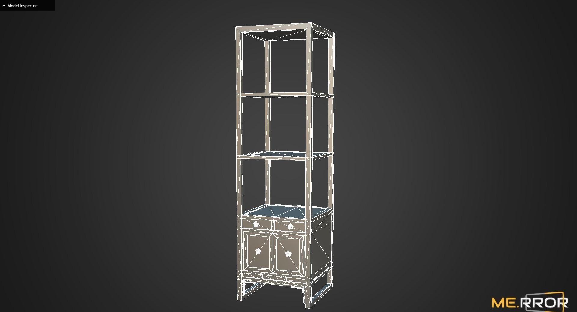 Game Ready Traditional 4th Floor Shelf Low-poly 3D model_10