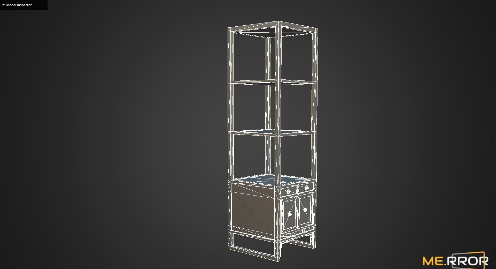 Game Ready Traditional 4th Floor Shelf Low-poly 3D model_11