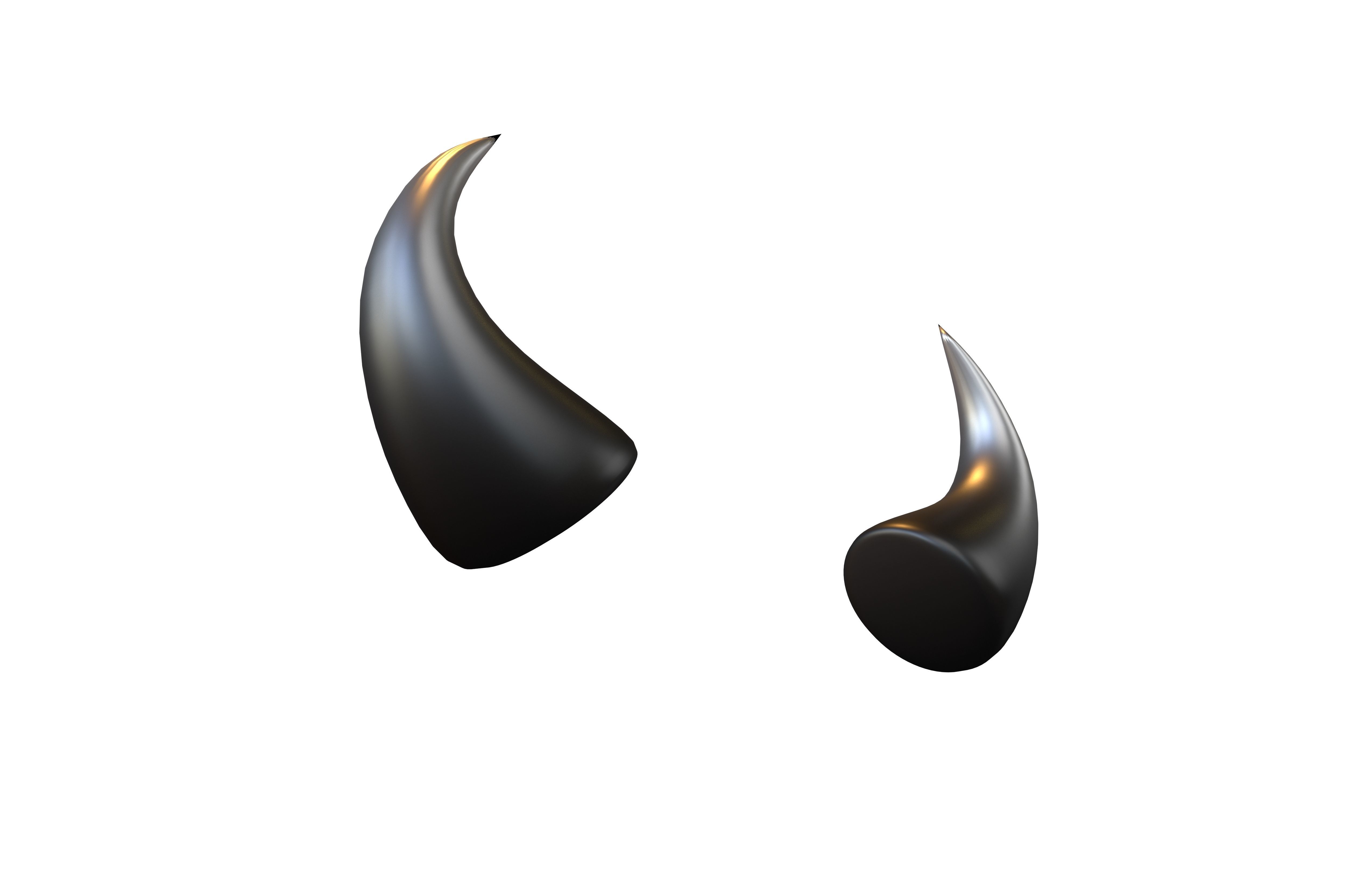 Devil Horn v1 013 Low-poly 3D model_1