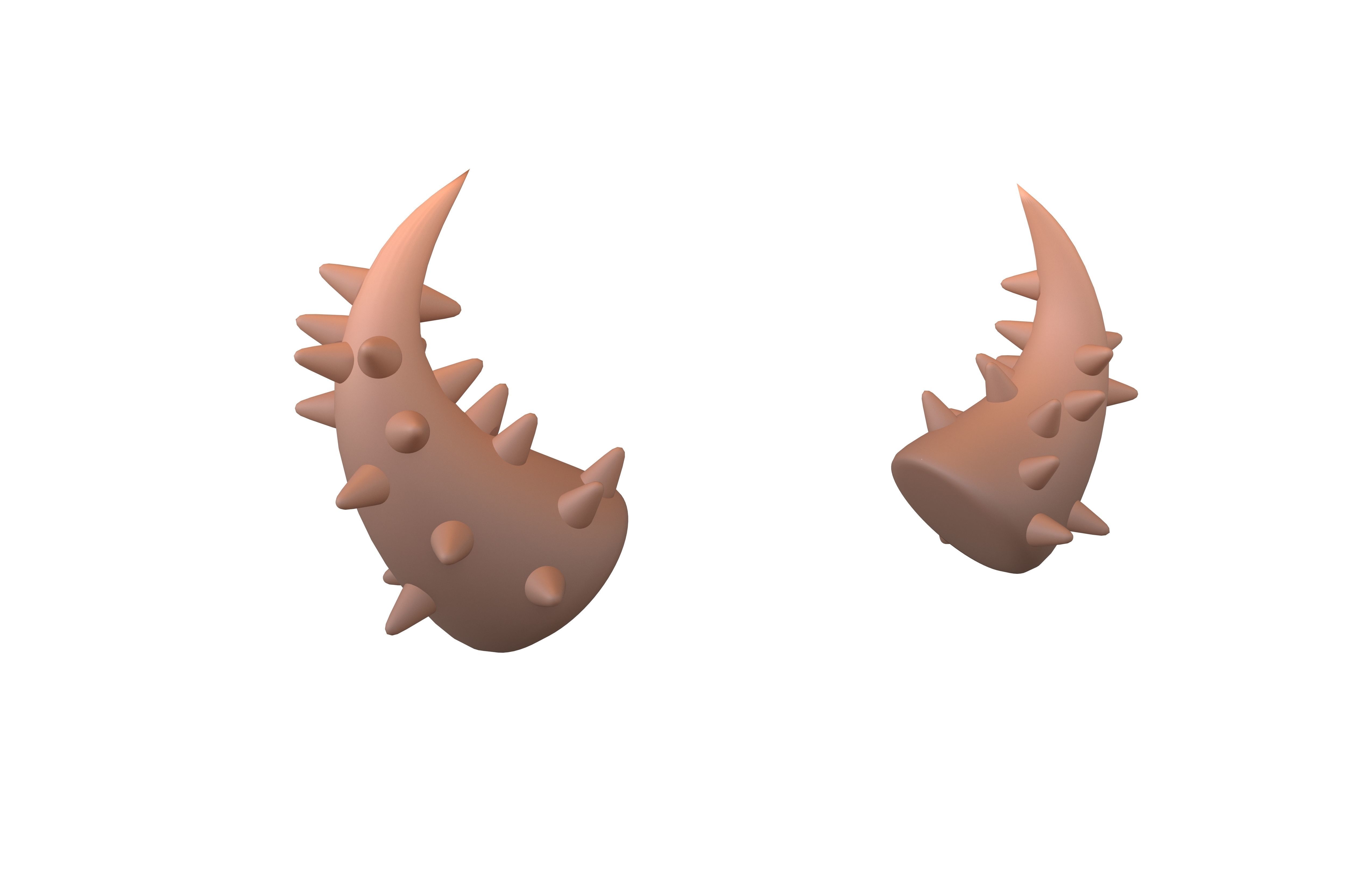 Devil Horn v2 010 Low-poly 3D model_1