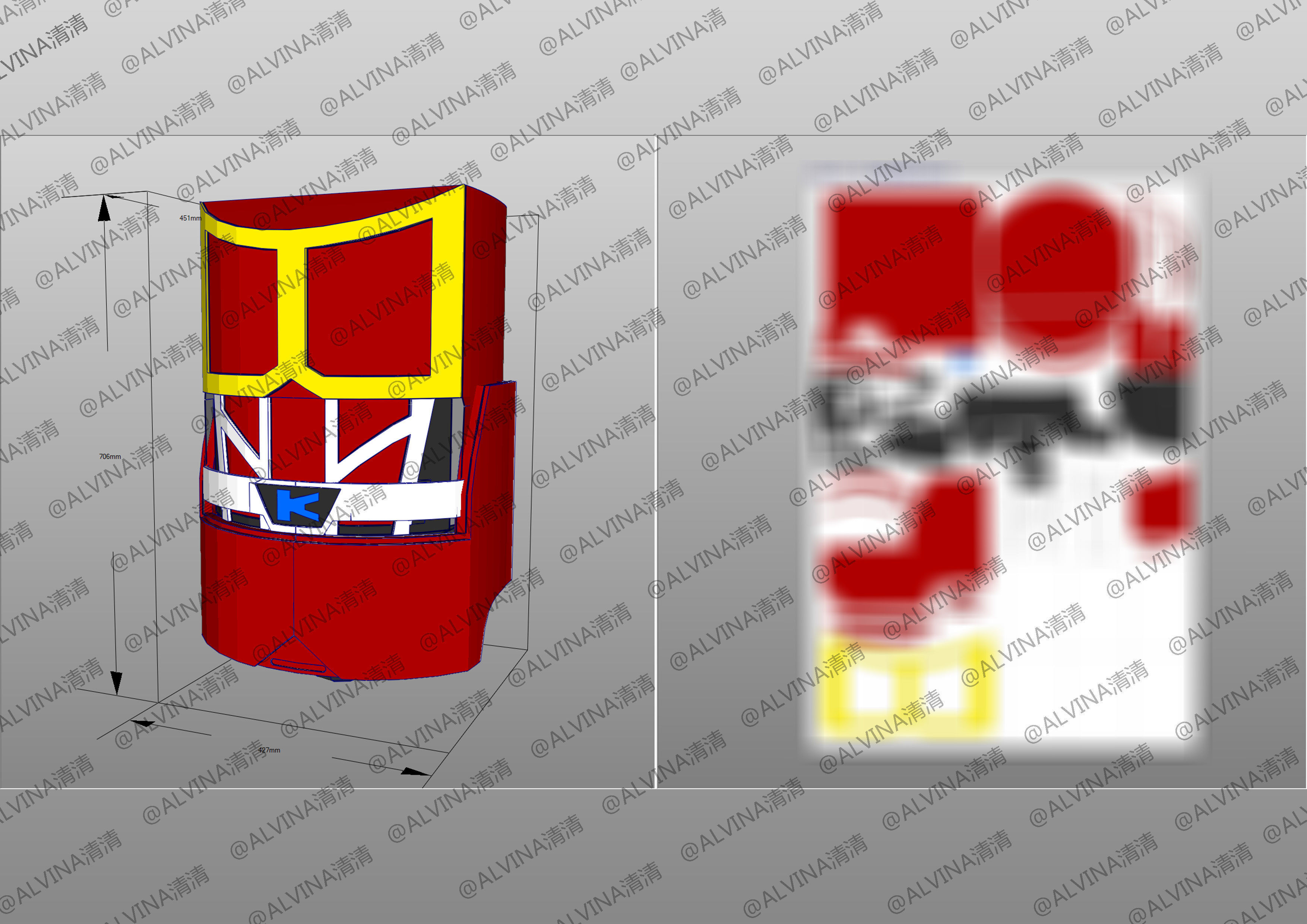 B-Robo Kabutack Super Transform Form Cosplay Pepakura Foam Full Low-poly 3D model_6