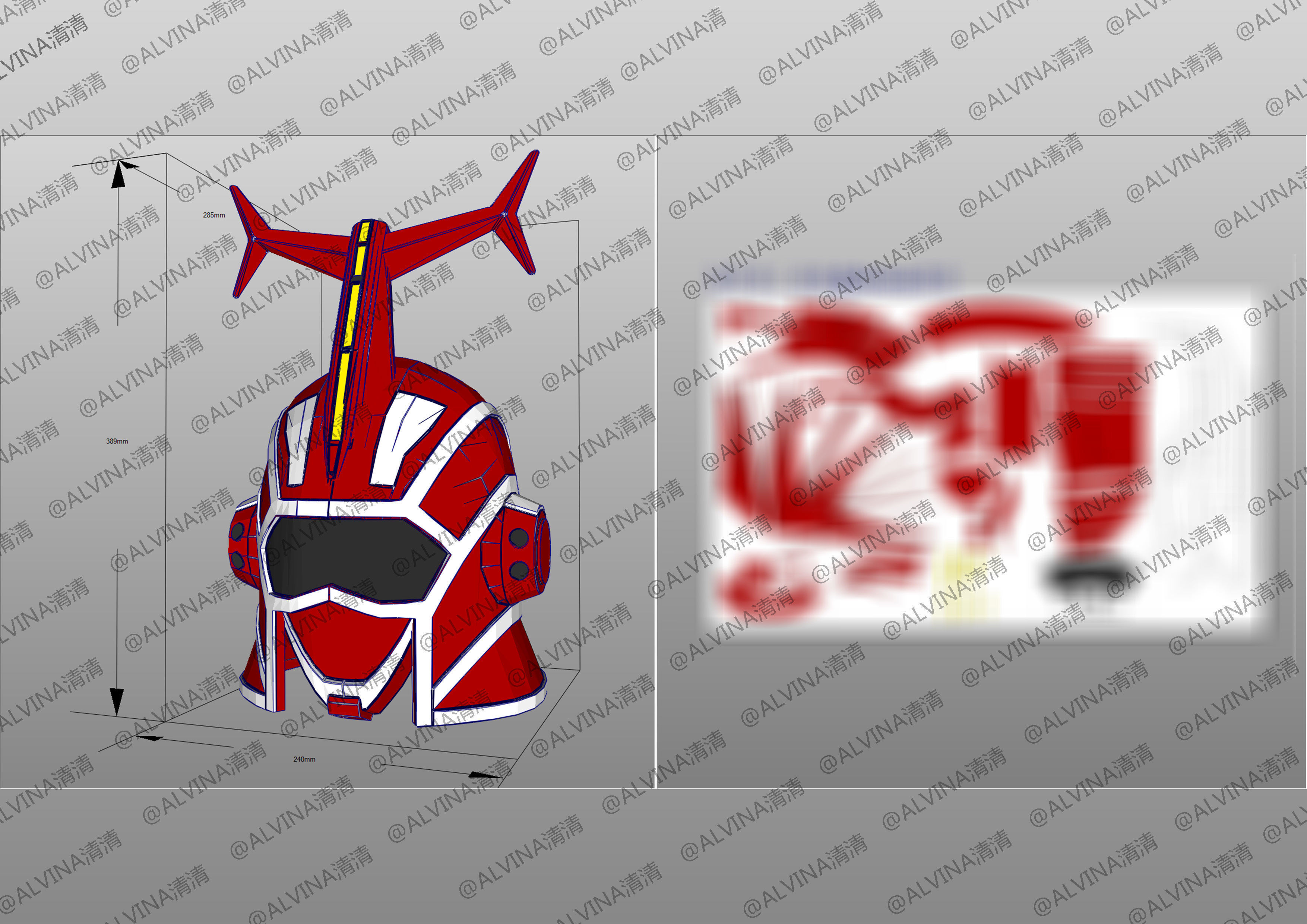 B-Robo Kabutack Super Transform Form Cosplay Pepakura Foam Full Low-poly 3D model_5