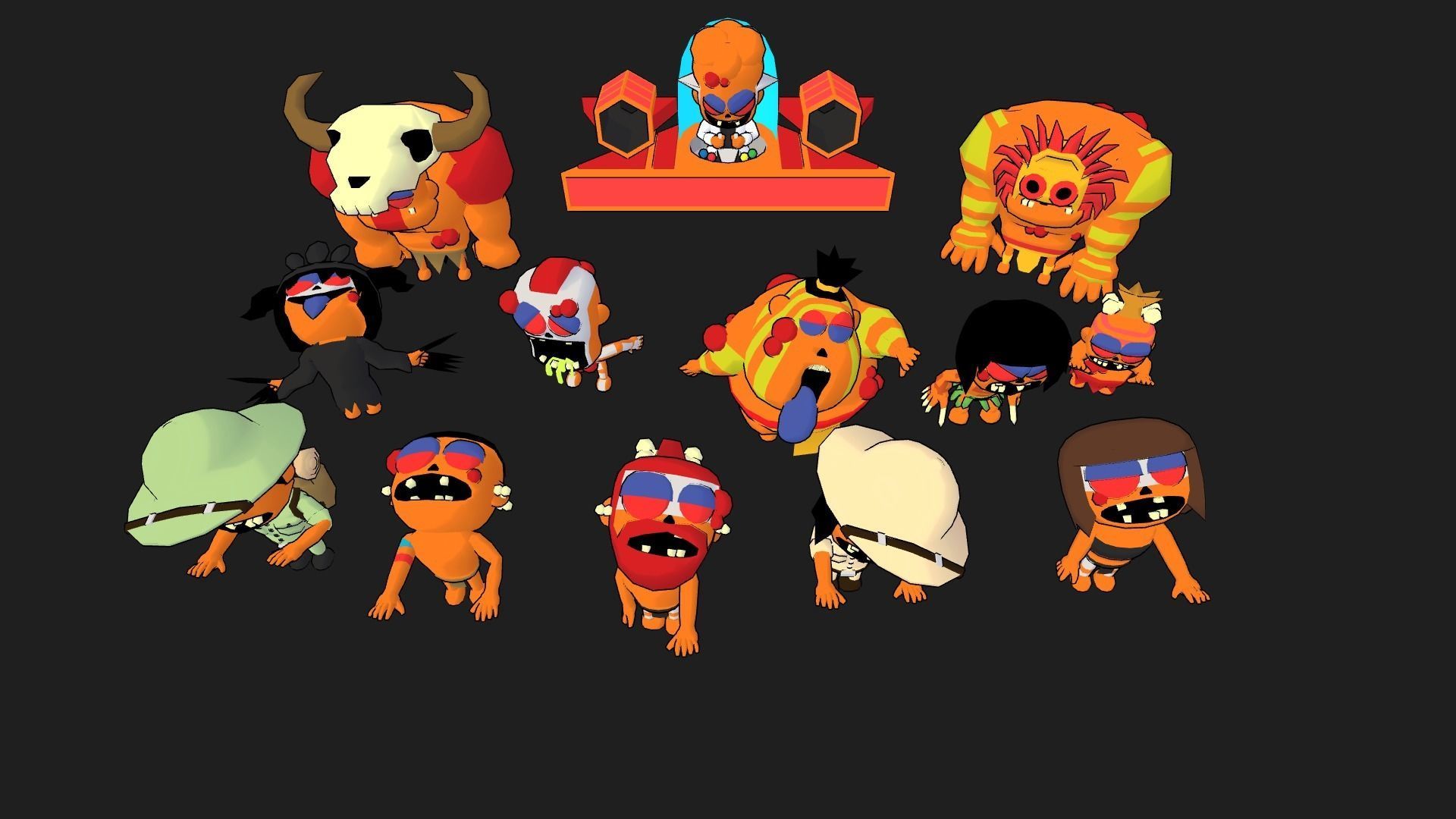 Low Poly Zombie Pack Low-poly 3D model_5