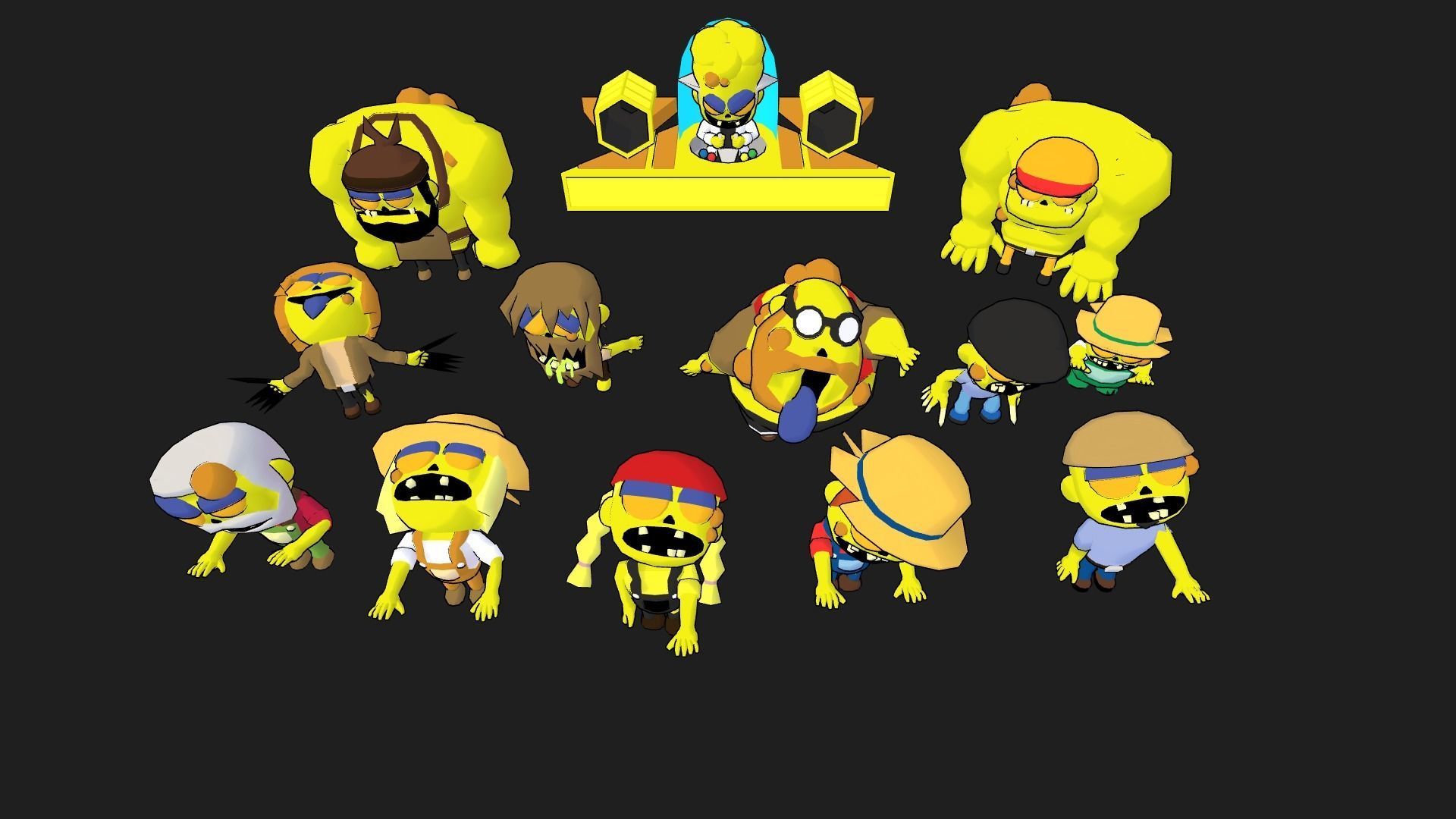 Low Poly Zombie Pack Low-poly 3D model_3