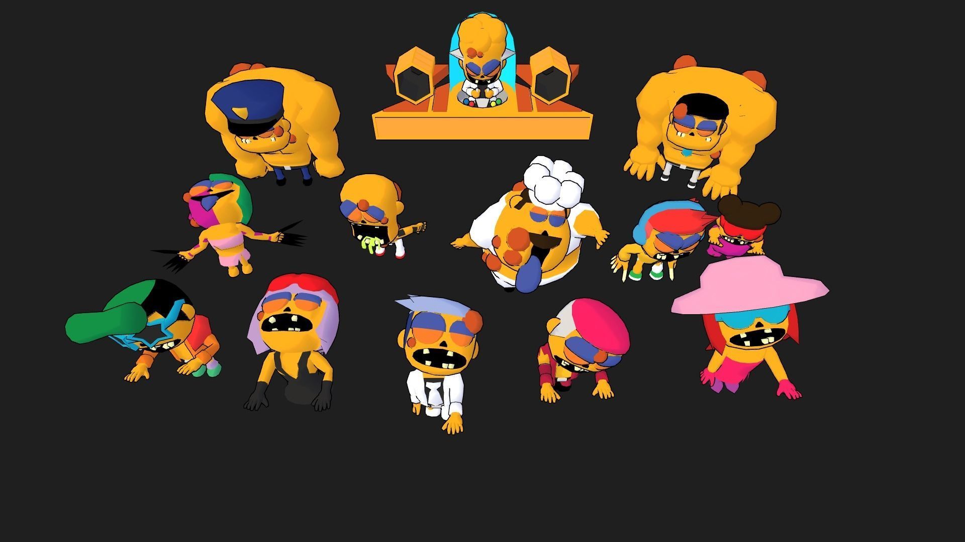 Low Poly Zombie Pack Low-poly 3D model_4