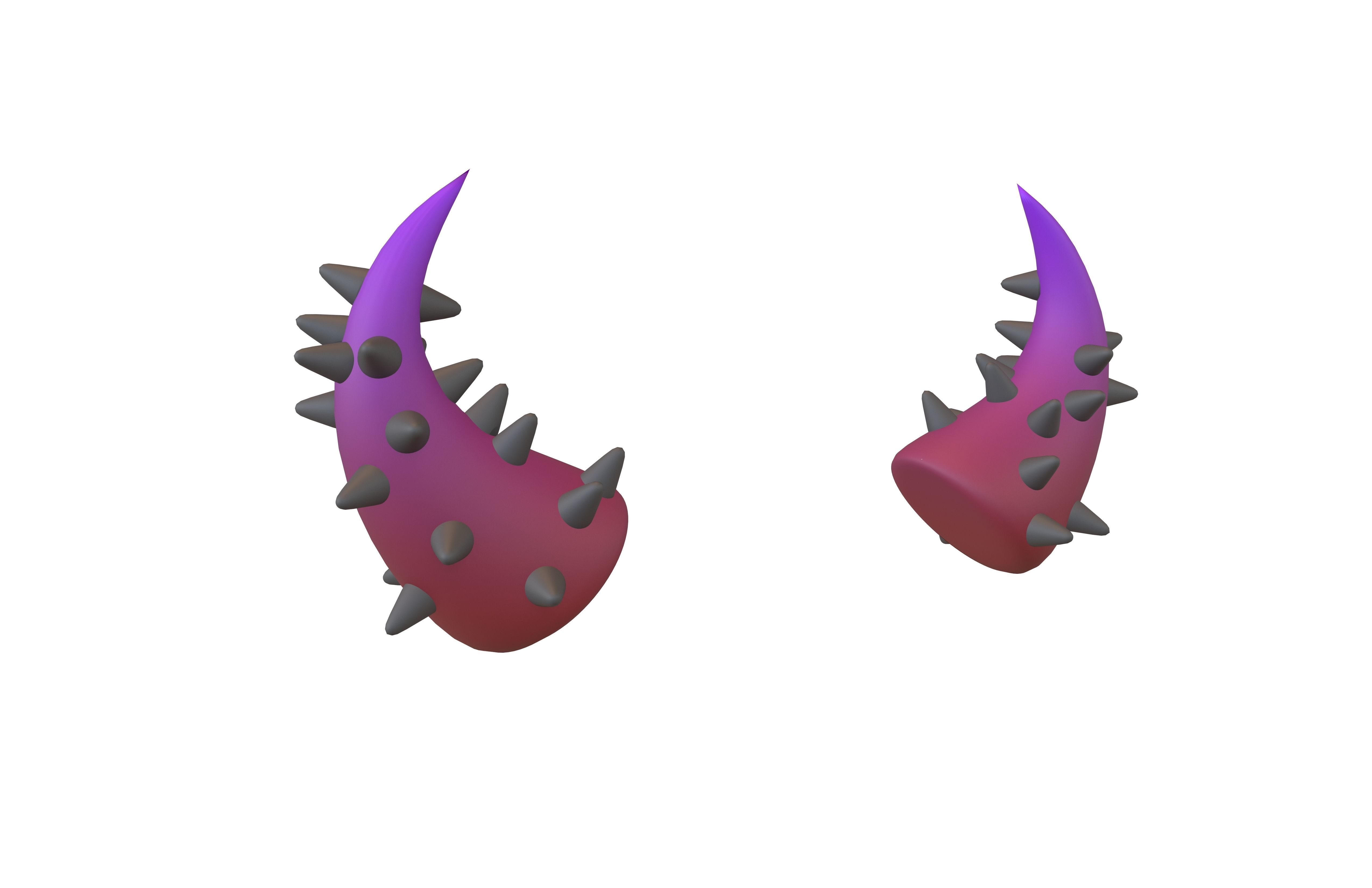 Devil Horn v2 021 Low-poly 3D model_1