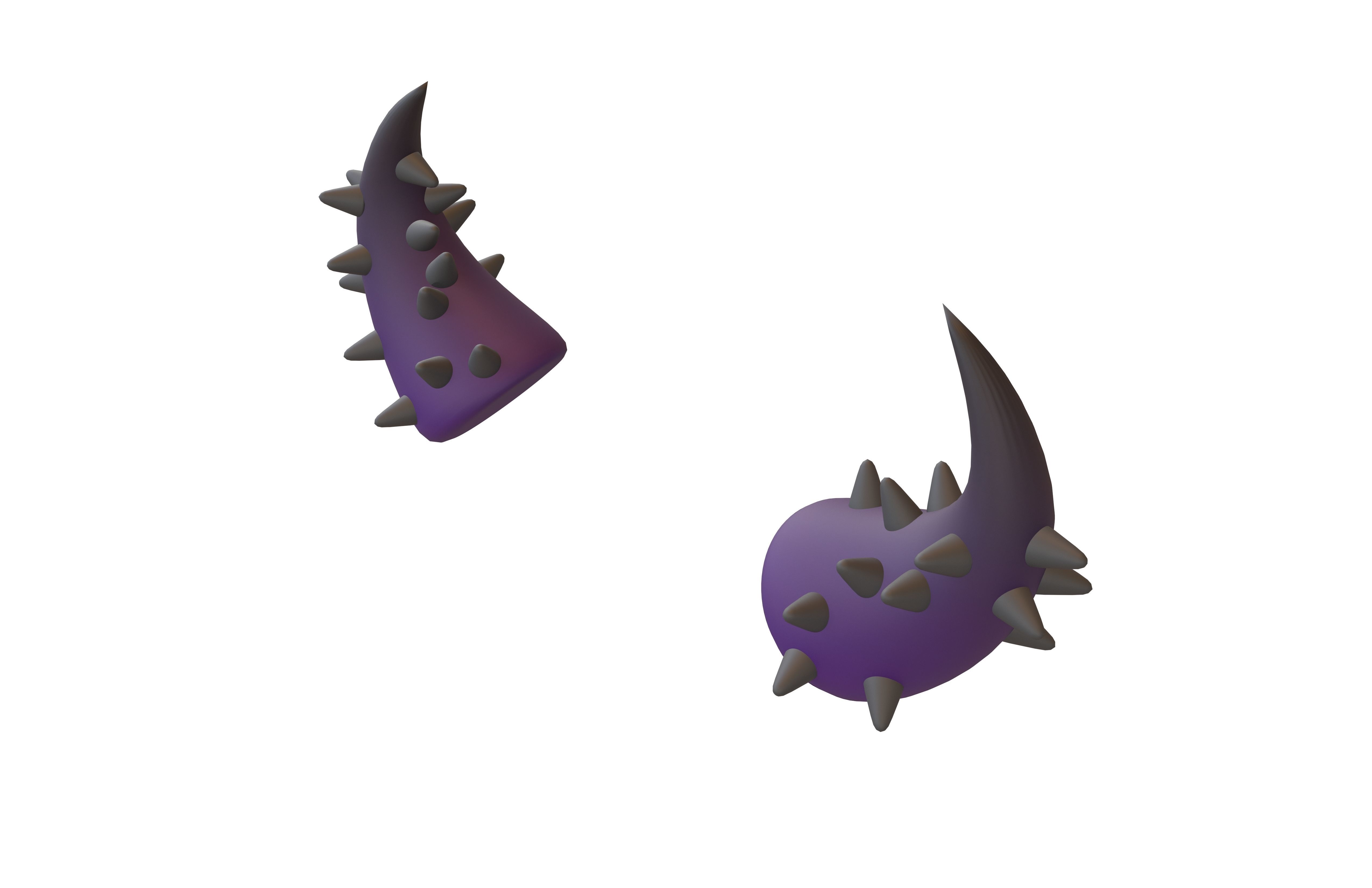 Devil Horn v2 026 Low-poly 3D model_1