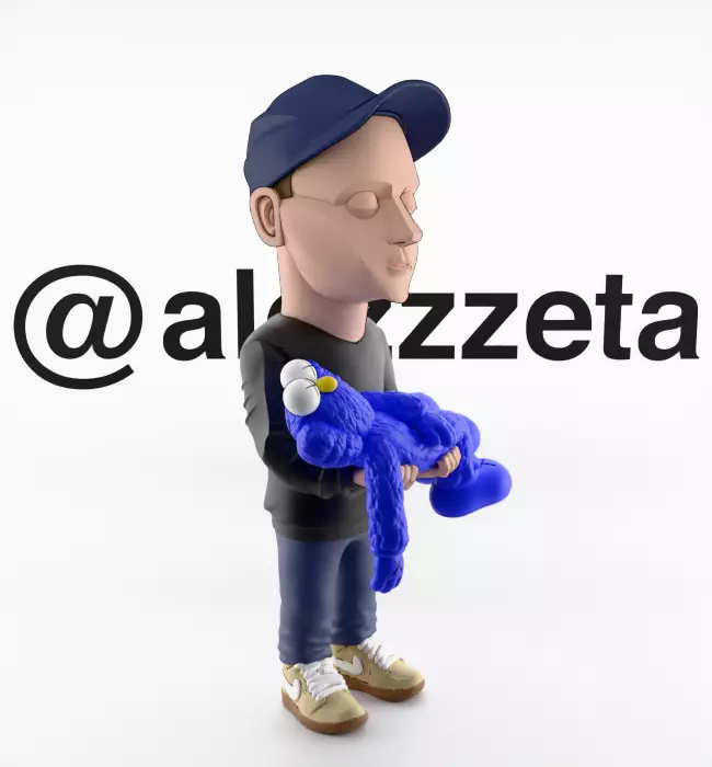 Kaws Authors Brian Donnelly Textured Low-poly 3D model_32