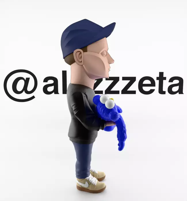 Kaws Authors Brian Donnelly Textured Low-poly 3D model_28