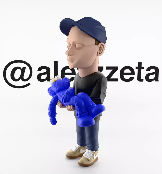 Kaws Authors Brian Donnelly Textured Low-poly 3D model_6