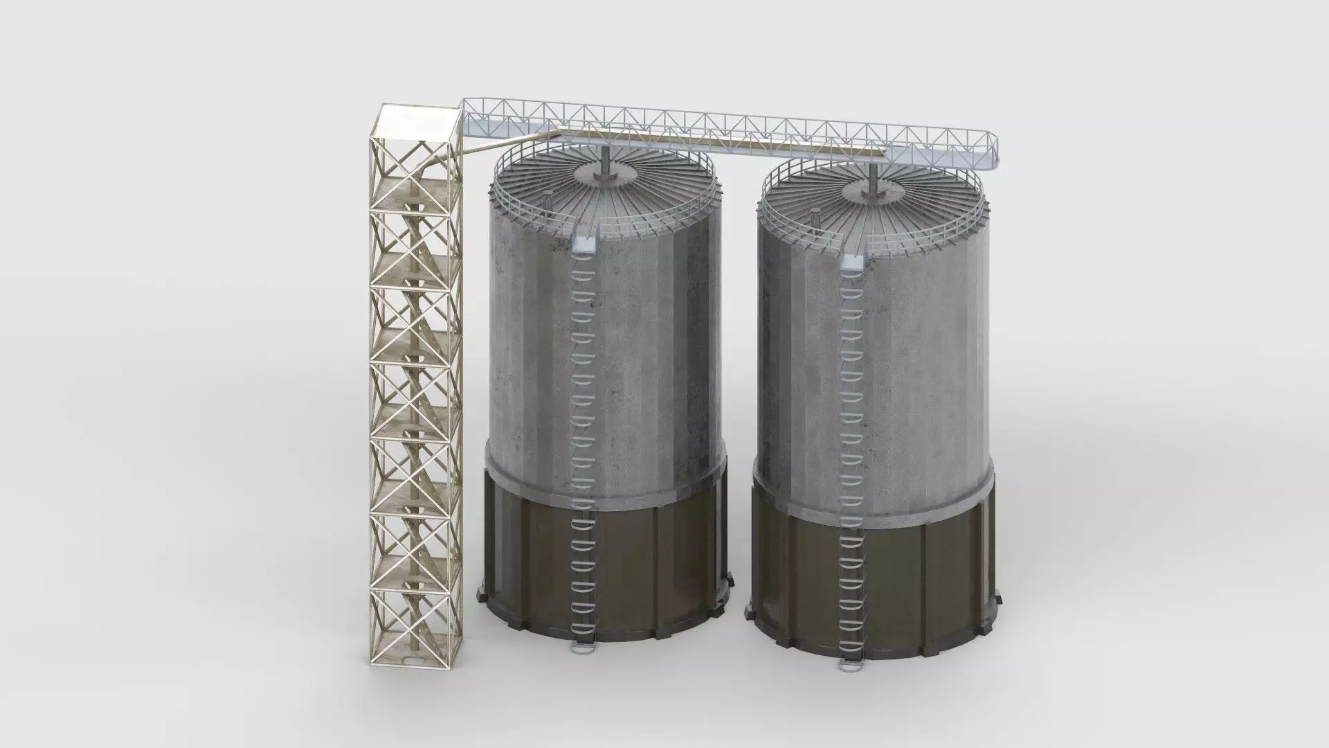 Industrial Silo Storage 3D model_2