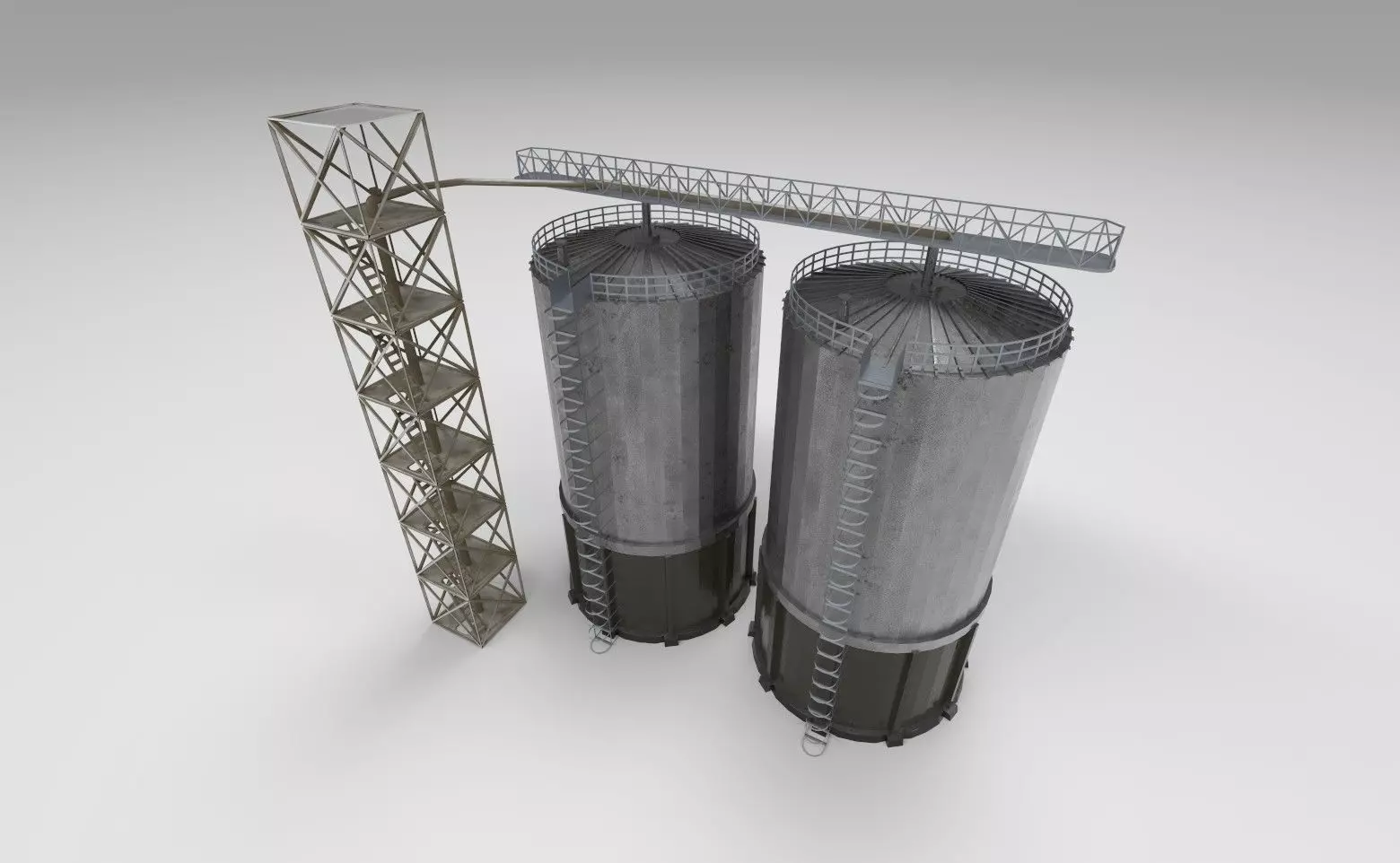 Industrial Silo Storage 3D model_0