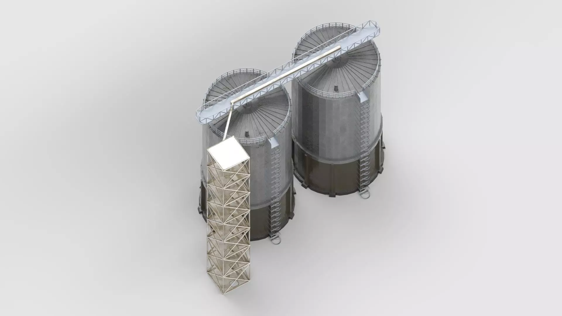 Industrial Silo Storage 3D model_3