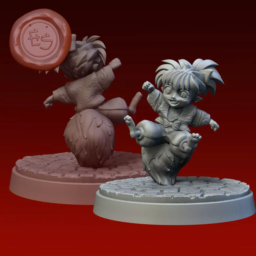 Shippo - Inuyasha - 32mm Miniature 3D print model_0