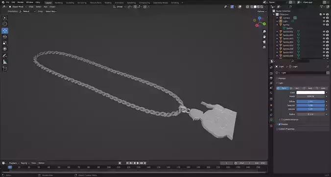 figure religious pendant 