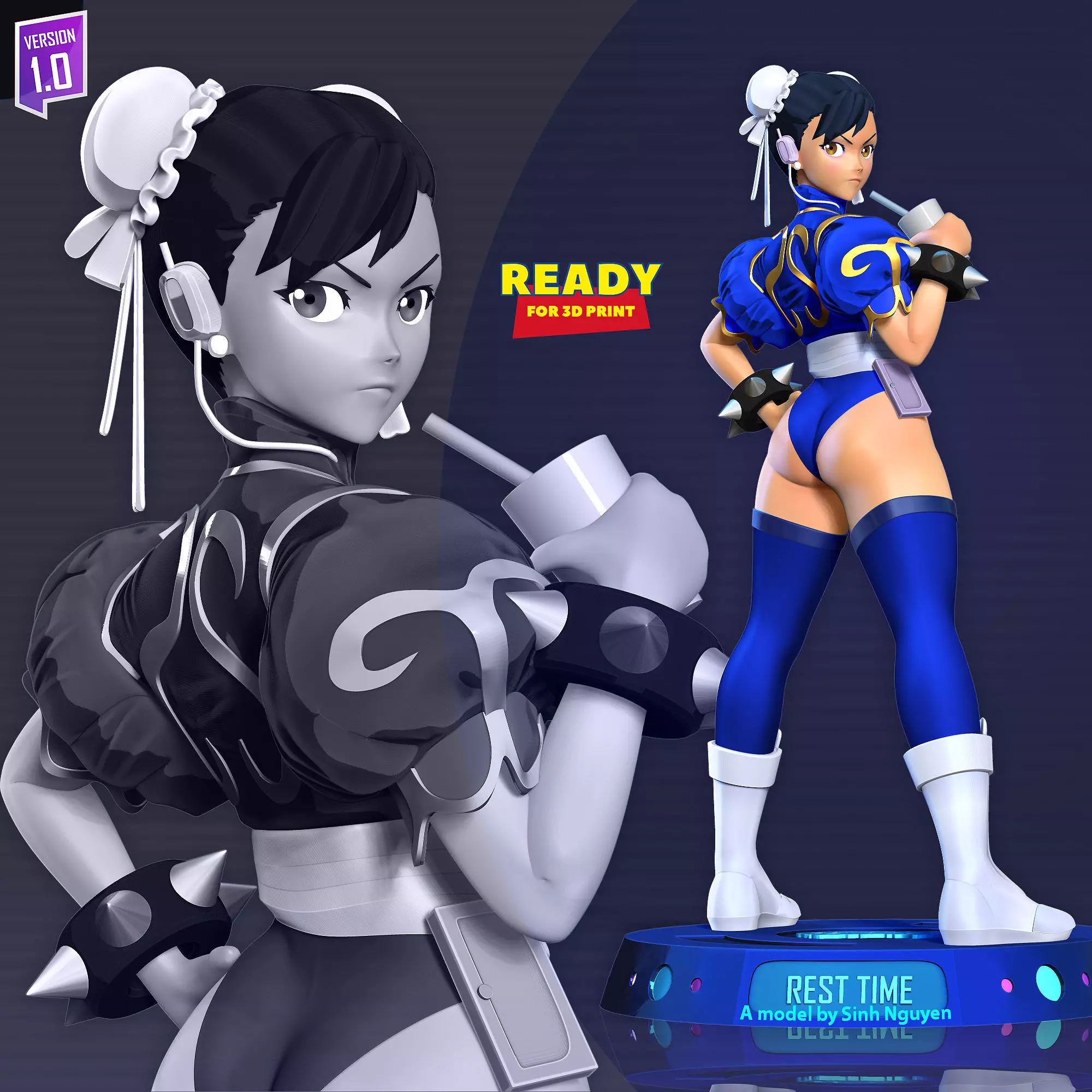 Chun-Li - Street Fighter Fanart 3D print model_0