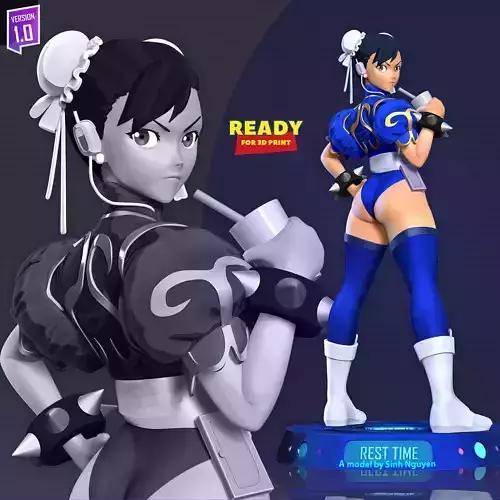Chun-Li - Street Fighter Fanart 3D print model