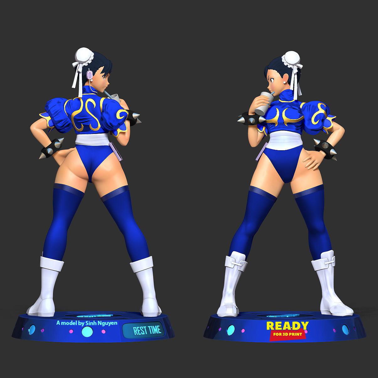 Chun-Li - Street Fighter Fanart 3D print model_4