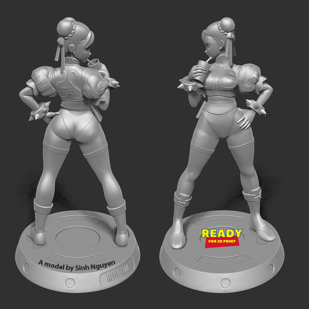 Chun-Li - Street Fighter Fanart 3D print model_3