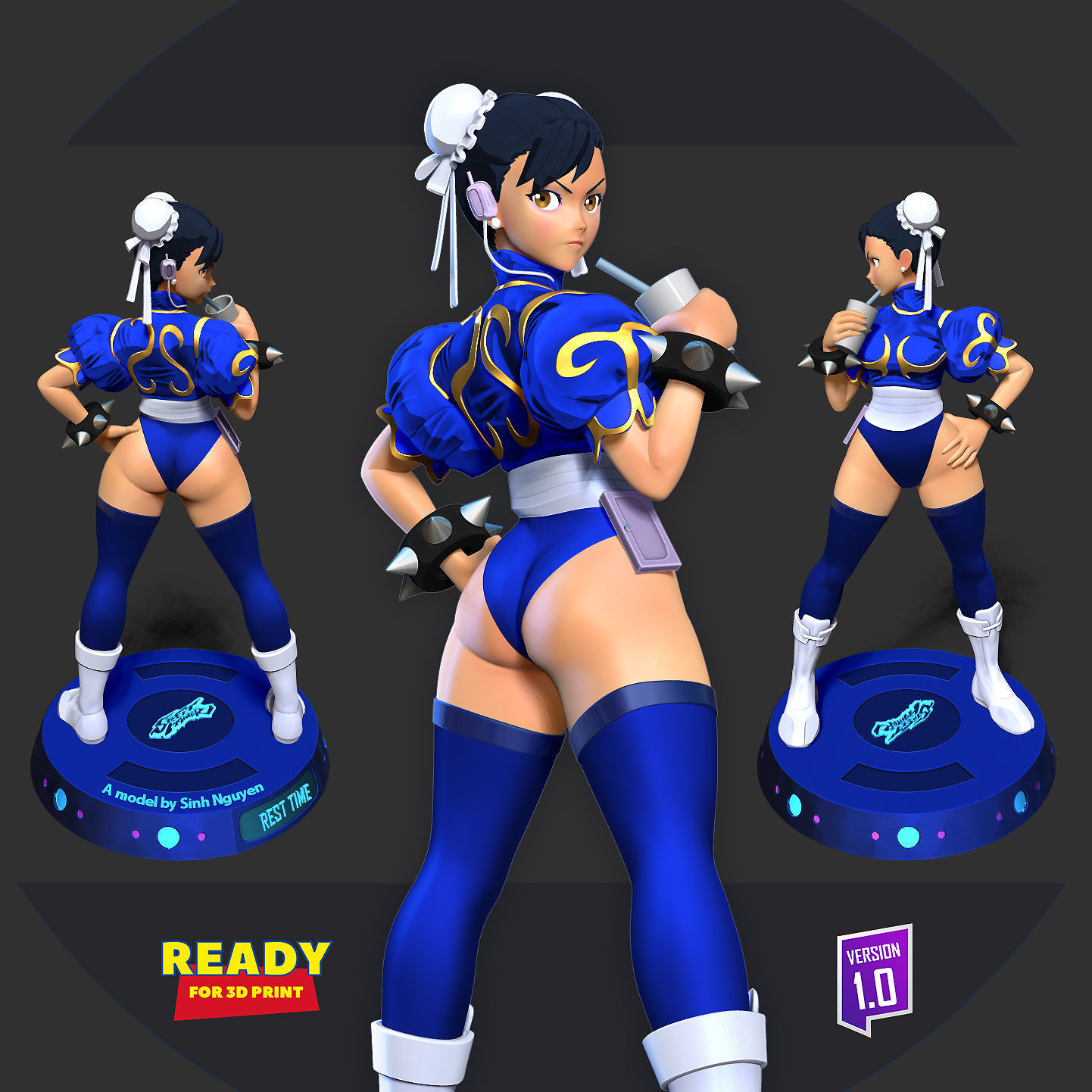 Chun-Li - Street Fighter Fanart 3D print model_1
