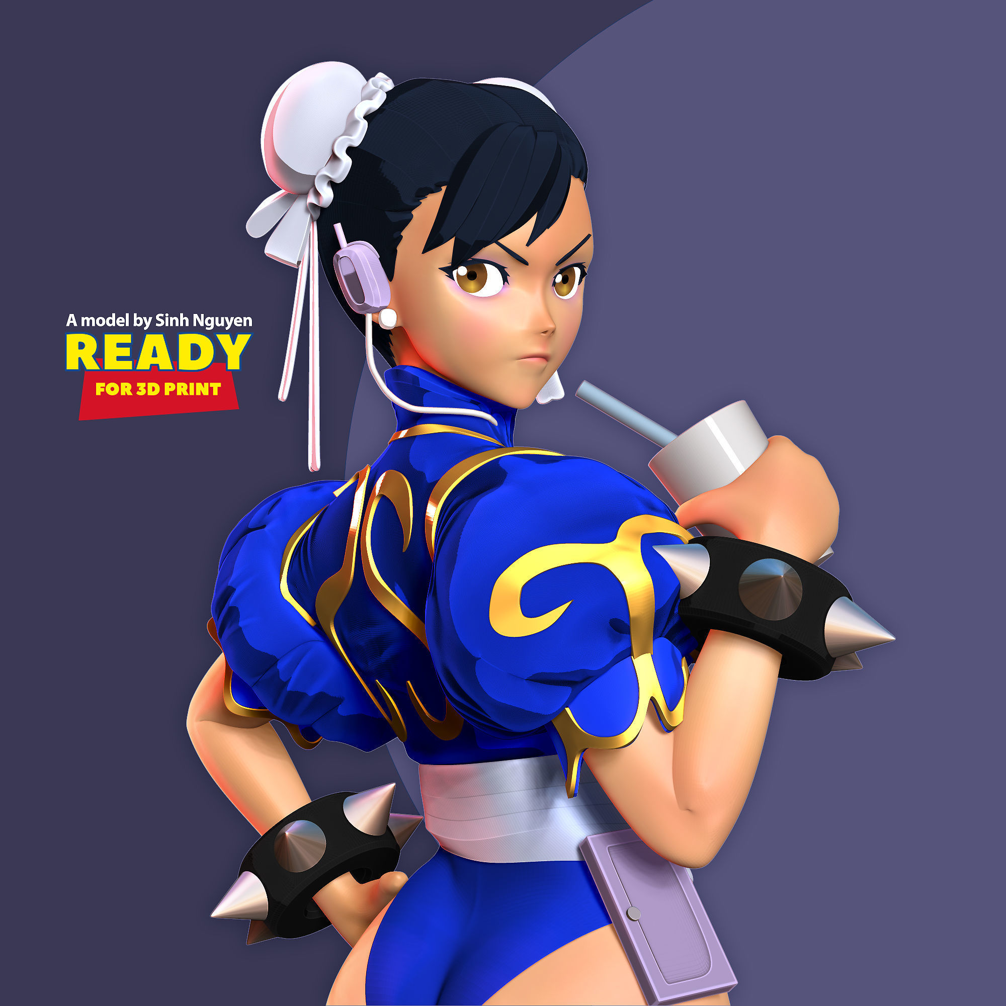 Chun-Li - Street Fighter Fanart 3D print model_5