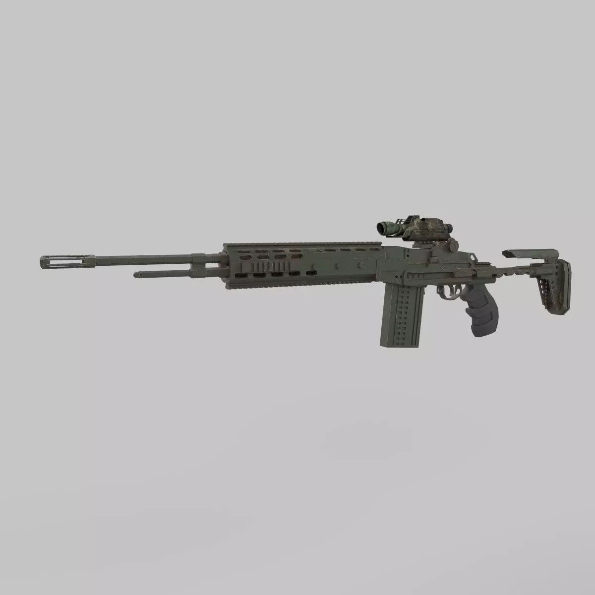 Assault rifle 3D model_0