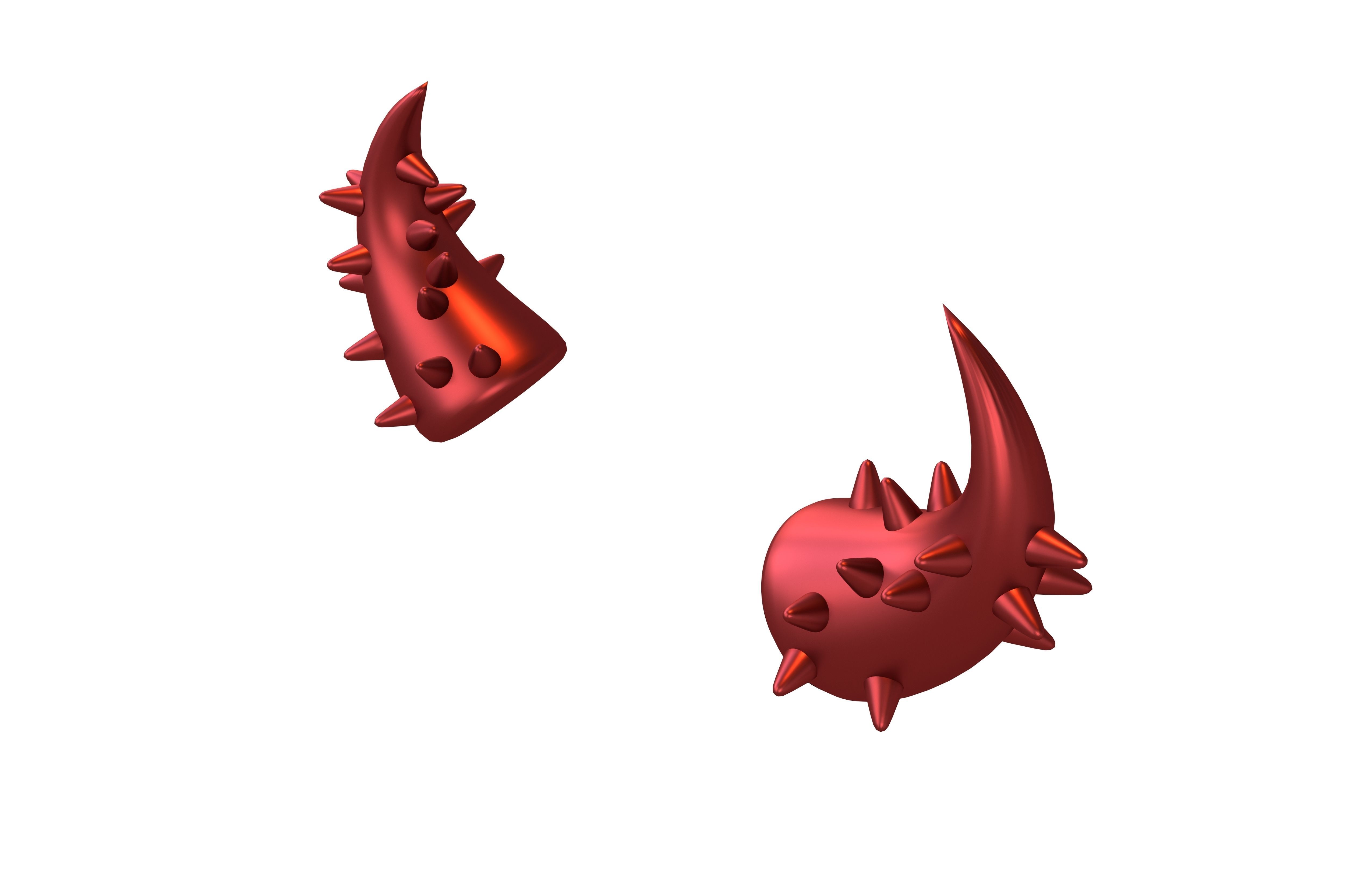 Devil Horn v2 035 Low-poly 3D model_3