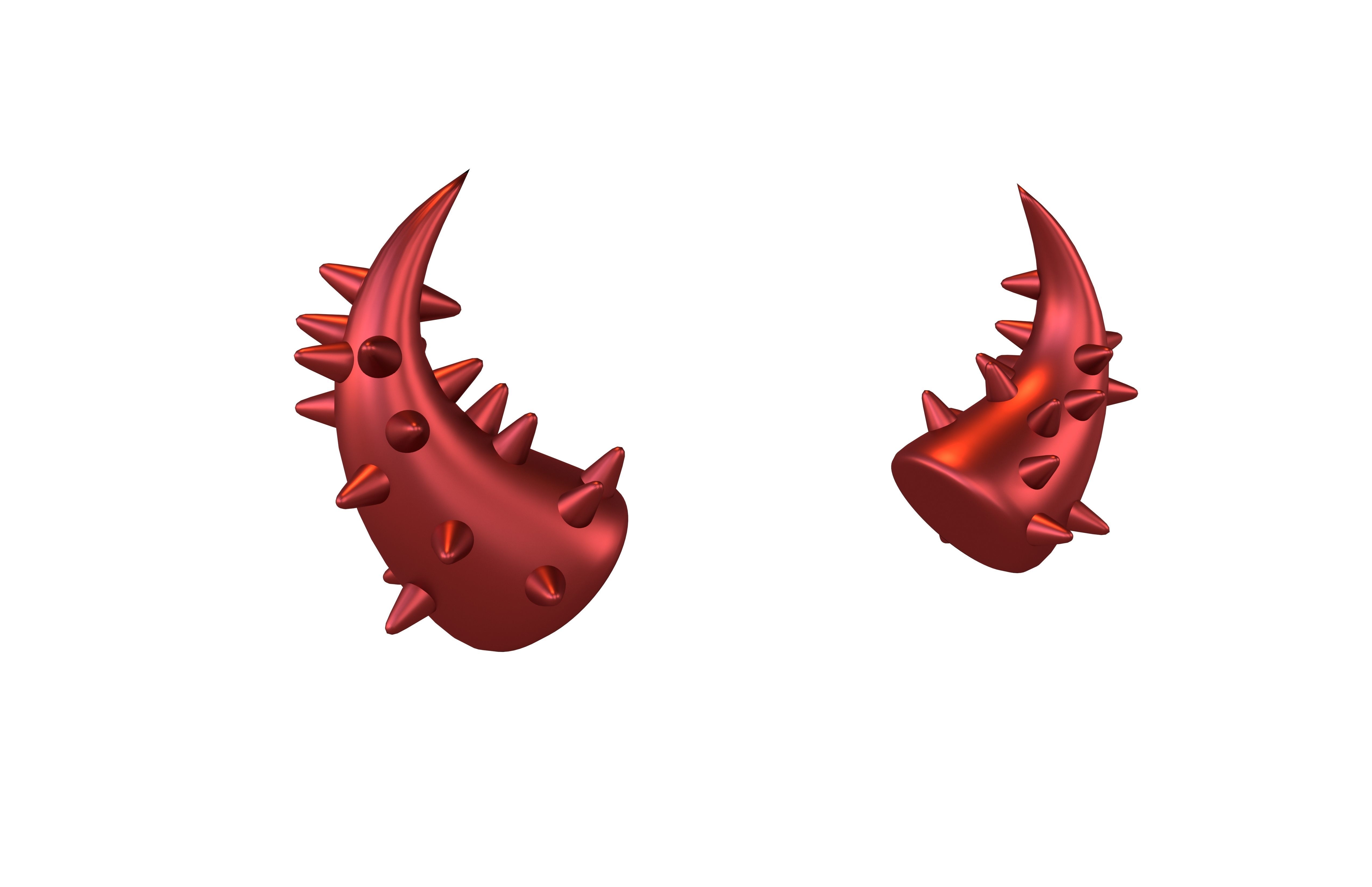 Devil Horn v2 035 Low-poly 3D model_1